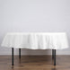 90" White Polyester Round Tablecloth