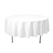 90" White Premium Polyester Round Tablecloth - 220GSM