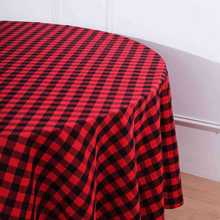 Checkered Gingham Polyester Tablecloth