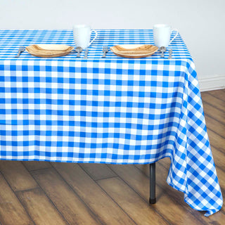 White/Blue Buffalo Plaid Rectangle Tablecloth White/Blue Buffalo Plaid Rectangle Tablecloth