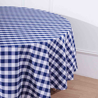 Experience Luxury with the Gingham Polyester Checkered Tablecloth