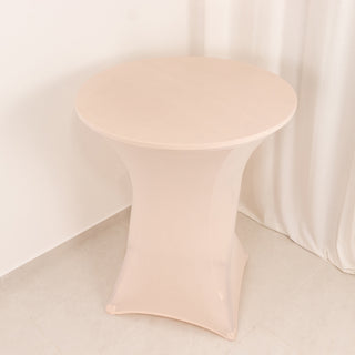 <span>Elegant Blush Spandex Highboy Table Cover</span> <span>Elegant Blush Spandex Highboy Table Cover</span>