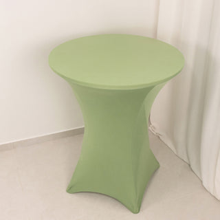 <span>Elegant Sage Green Spandex Highboy Table Cover</span> <span>Elegant Sage Green Spandex Highboy Table Cover</span>