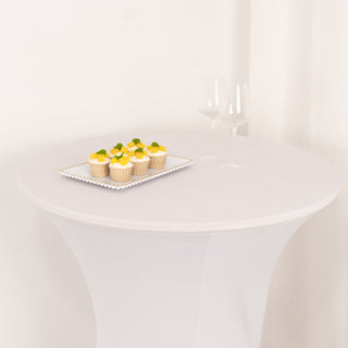 <span>Durable White Spandex High Top Table Cover</span> <span>Durable White Spandex High Top Table Cover</span>