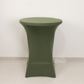 <strong>Luxurious Dusty Sage Green Highboy Spandex Cocktail Table Cover</strong> <strong>Luxurious Dusty Sage Green Highboy Spandex Cocktail Table Cover</strong>