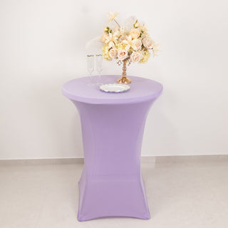 <strong>Effortless Elegance with Lavender Lilac Spandex Table Cover</strong> <strong>Effortless Elegance with Lavender Lilac Spandex Table Cover</strong>