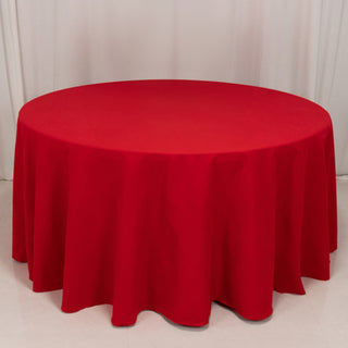 <span>Red Cotton Blend Round Tablecloth 120"</span> <span>Red Cotton Blend Round Tablecloth 120"</span>