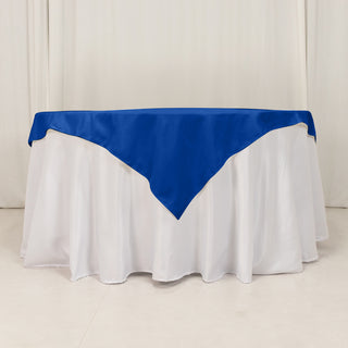 <strong>Elegance with Royal Blue Cotton Blend Table Overlay</strong> <strong>Elegance with Royal Blue Cotton Blend Table Overlay</strong>