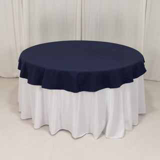 <span>Seamless Navy Blue Cotton Blend Round Tablecloth 70"</span> <span>Seamless Navy Blue Cotton Blend Round Tablecloth 70"</span>