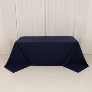 <strong>Elegant Navy Blue Cotton Blend Rectangular Tablecloth</strong> <strong>Elegant Navy Blue Cotton Blend Rectangular Tablecloth</strong>