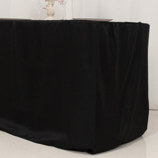 <strong>Black Fitted Tablecloth for Your Event Design</strong> <strong>Black Fitted Tablecloth for Your Event Design</strong>