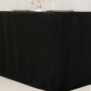 <strong>Black Fitted Tablecloth for Your Event Design</strong> <strong>Black Fitted Tablecloth for Your Event Design</strong>