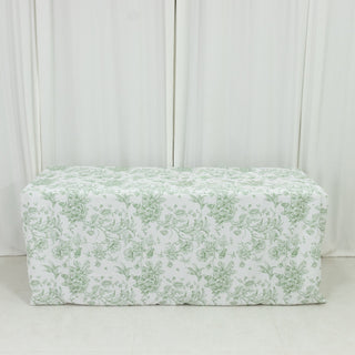 <strong>Dusty Sage Green French Toile Tablecloth 6ft – Fitted, Wrinkle-Resistant</strong> <strong>Dusty Sage Green French Toile Tablecloth 6ft – Fitted, Wrinkle-Resistant</strong>