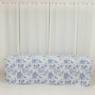 <strong>Blue & White French Toile 8ft Tablecloth – Fitted, Wrinkle-Resistant</strong> <strong>Blue & White French Toile 8ft Tablecloth – Fitted, Wrinkle-Resistant</strong>