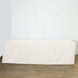 8FT Ivory Fitted Polyester Rectangular Table Cover