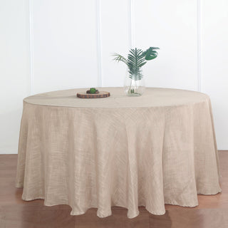 Elegant Taupe Round Tablecloth for a Perfect Event Elegant Taupe Round Tablecloth for a Perfect Event