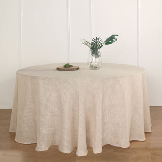Beige Seamless Round Tablecloth for Elegant Event Décor Beige Seamless Round Tablecloth for Elegant Event Décor