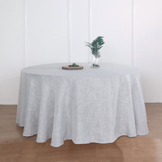 Elegant Silver Seamless Round Tablecloth for Stunning Event Decor