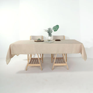 Beige Rectangular Tablecloth for Elegant Events Beige Rectangular Tablecloth for Elegant Events