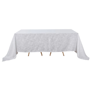 Versatile and Stylish White Seamless Rectangular Tablecloth