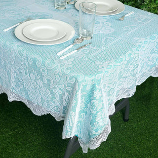 Premium Lace White Tablecloth for Elegant Event Decor