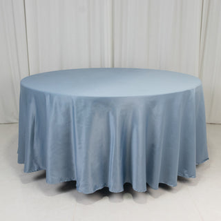<strong>Effortless Elegance with the Dusty Blue Lamour Satin Round Tablecloth</strong> <strong>Effortless Elegance with the Dusty Blue Lamour Satin Round Tablecloth</strong>