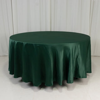 <strong>Effortless Elegance with the Hunter Emerald Green Lamour Satin Round Tablecloth</strong> <strong>Effortless Elegance with the Hunter Emerald Green Lamour Satin Round Tablecloth</strong>
