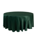 108" Hunter Emerald Green Lamour Satin Round Tablecloth