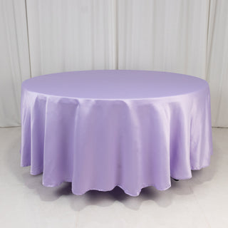 <strong>Effortless Elegance with the Lavender Lilac Lamour Satin Round Tablecloth</strong> <strong>Effortless Elegance with the Lavender Lilac Lamour Satin Round Tablecloth</strong>