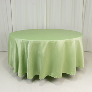 <strong>Effortless Elegance with the Sage Green Lamour Satin Round Tablecloth</strong> <strong>Effortless Elegance with the Sage Green Lamour Satin Round Tablecloth</strong>