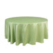 108" Sage Green Lamour Satin Round Tablecloth