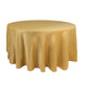 Lamour Satin 120" Round Tablecloth Champagne - Seamless Table Cover with Soft Tempered Sheen