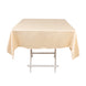 Beige Seamless Lamour Satin Square Tablecloth - 54inch