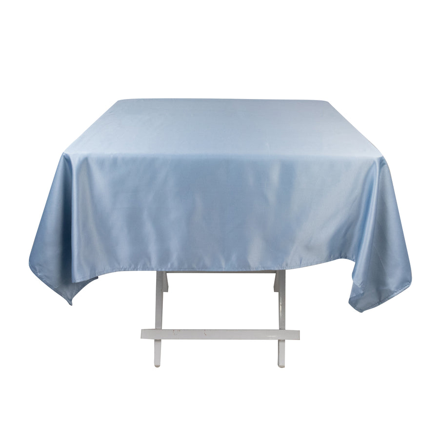 54inch Dusty Blue Seamless Lamour Satin Square Tablecloth