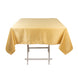 54inch Champagne Lamour Satin Square Tablecloth