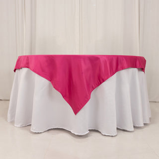 <strong>Exquisite Fuchsia Lamour Satin Table Overlay</strong> <strong>Exquisite Fuchsia Lamour Satin Table Overlay</strong>