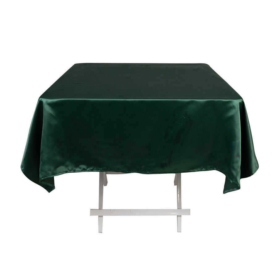 54inch Hunter Emerald Green Seamless Lamour Satin Square Tablecloth