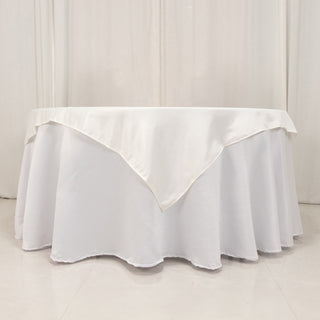 <strong>Exquisite Ivory Lamour Satin Table Overlay</strong> <strong>Exquisite Ivory Lamour Satin Table Overlay</strong>