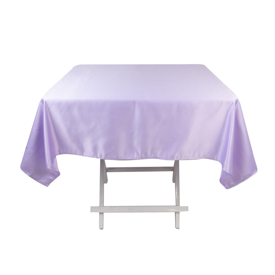Lavender Lilac Seamless Lamour Satin Square Tablecloth - 54inch