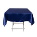 Navy Blue Seamless Lamour Satin Square Tablecloth - 54inch