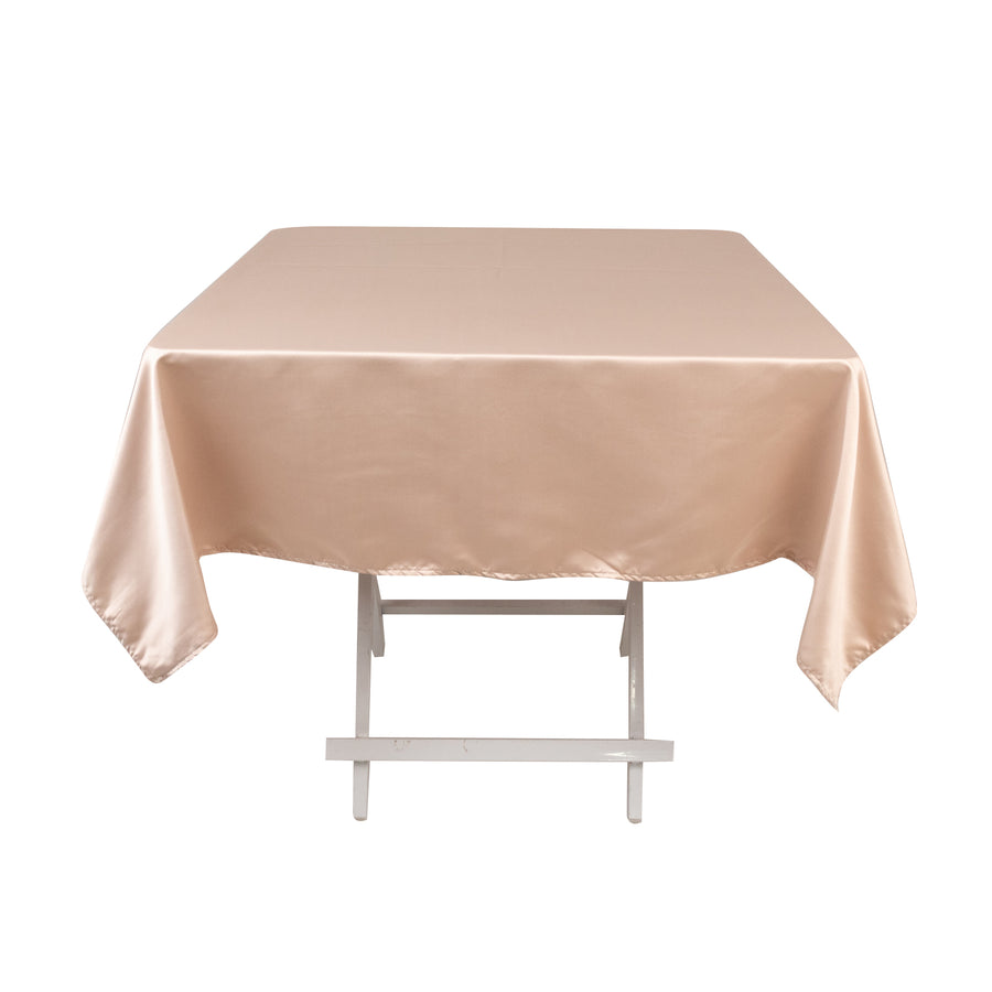 54inch Nude Seamless Lamour Satin Square Tablecloth
