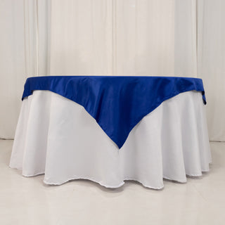 <strong>Exquisite Royal Blue Lamour Satin Table Overlay</strong> <strong>Exquisite Royal Blue Lamour Satin Table Overlay</strong>