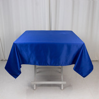 <strong>Exquisite Royal Blue Lamour Satin Tablecloth - 54"</strong> <strong>Exquisite Royal Blue Lamour Satin Tablecloth - 54"</strong>