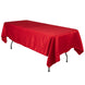 60"x102" Red Lamour Satin Rectangle Tablecloth