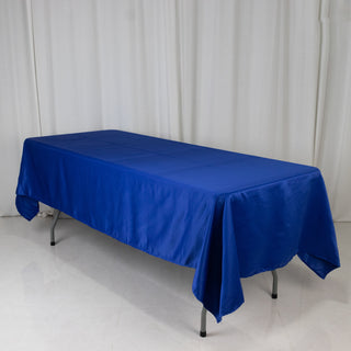 <strong>Sophisticated Royal Blue Lamour Satin Rectangular Tablecloth</strong> <strong>Sophisticated Royal Blue Lamour Satin Rectangular Tablecloth</strong>