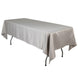 60"x102" Silver Lamour Satin Rectangle Tablecloth