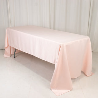 <strong>Blush Lamour Satin Rectangle Tablecloth</strong> <strong>Blush Lamour Satin Rectangle Tablecloth</strong>
