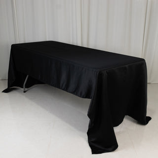 <strong>Black Lamour Satin Rectangle Tablecloth</strong> <strong>Black Lamour Satin Rectangle Tablecloth</strong>