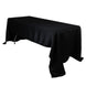 60"x126" Black Lamour Satin Rectangle Tablecloth