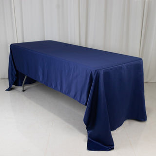<strong>Navy Blue Lamour Satin Rectangle Tablecloth</strong> <strong>Navy Blue Lamour Satin Rectangle Tablecloth</strong>